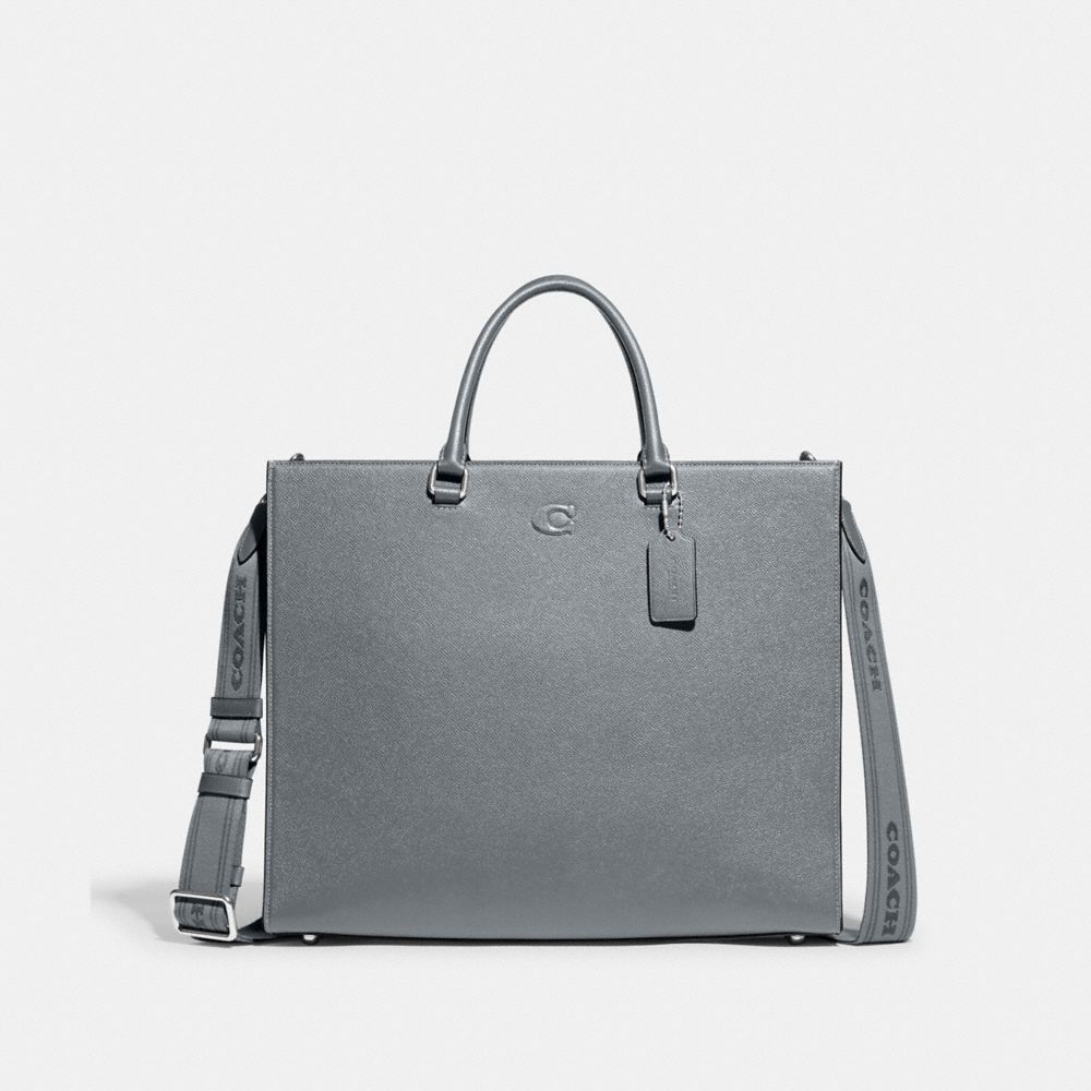 Coach Tote Bag 40 With Signature Canvas Cinzentas Azuis | COH866521