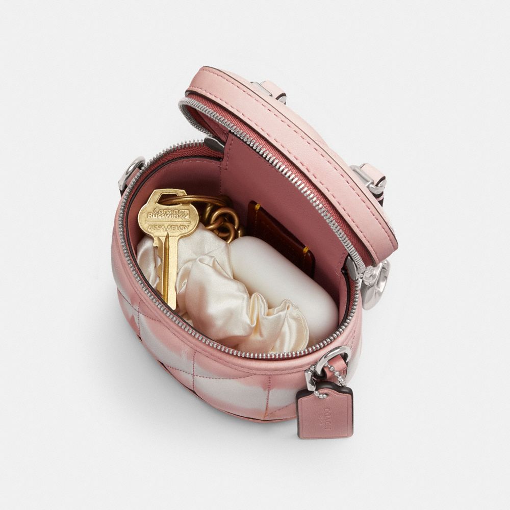 Coach Trail Crossbody Bag 12 With Quilting And Tie Dye Prateadas Rosa Multicoloridas | COH865392