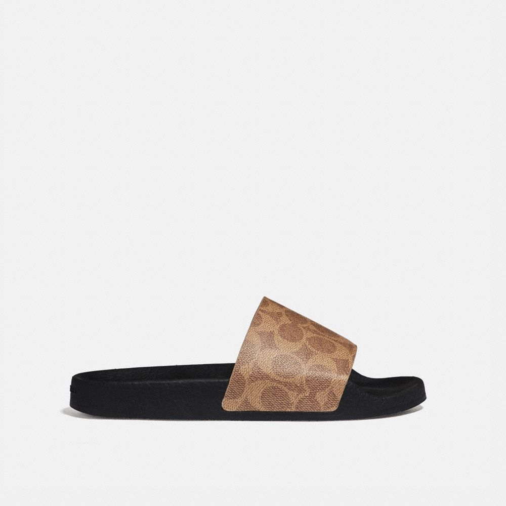 Coach Udele Sport Slide In Signature Canvas Marrom | COH865855