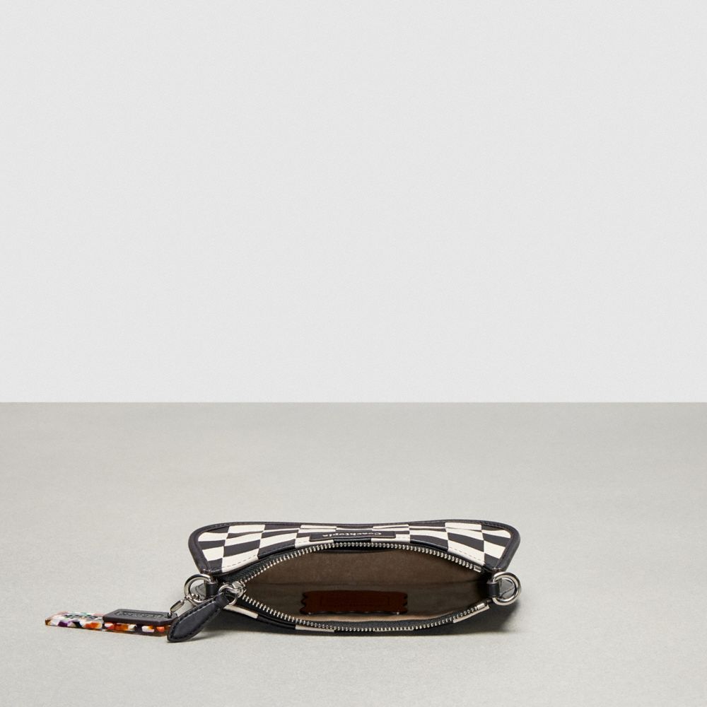 Coach Wavy Baguette Bag In Checkerboard Upcrafted Leather Pretas | COH864884