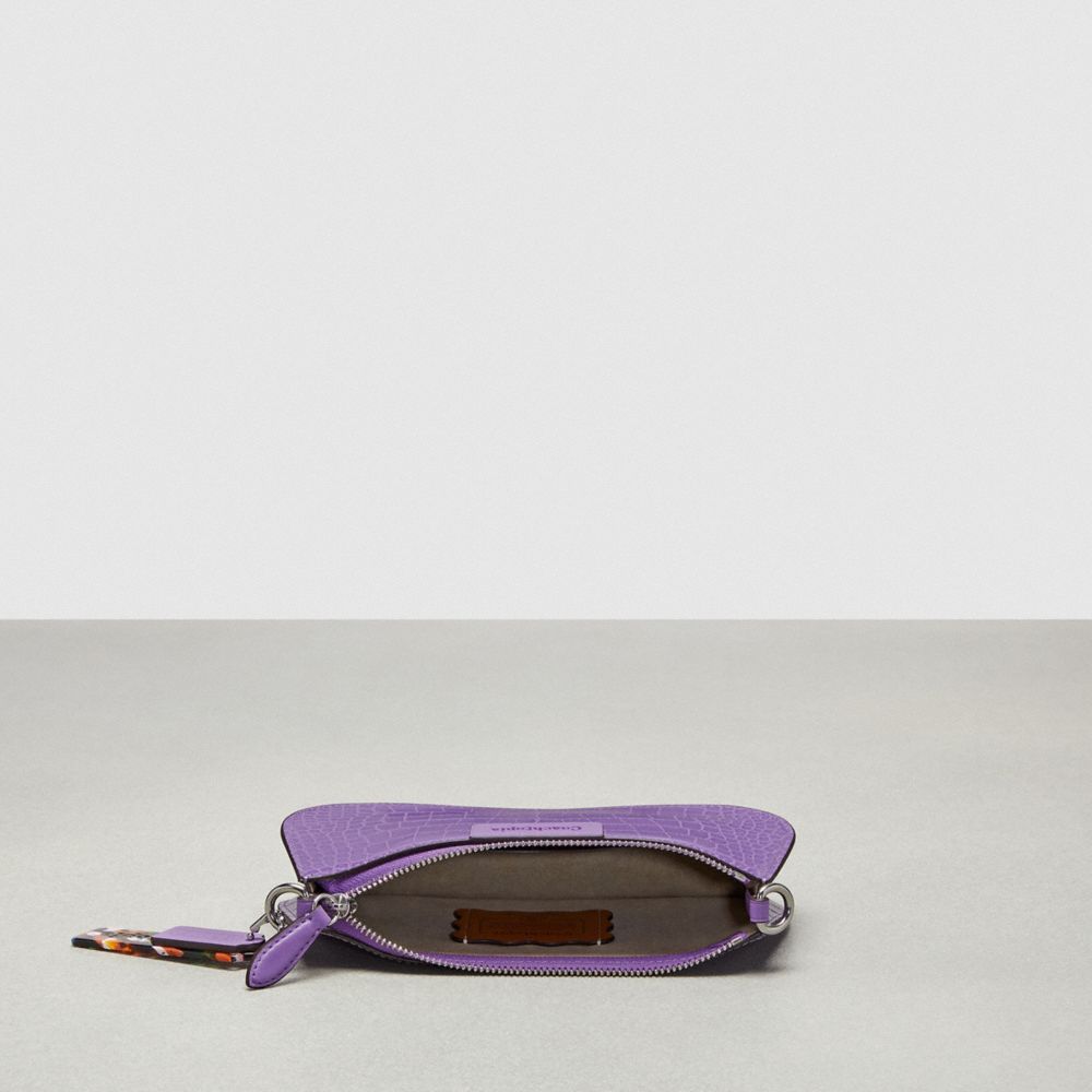 Coach Wavy Baguette Bag In Croc Embossed Coachtopia Leather Roxo | COH864807