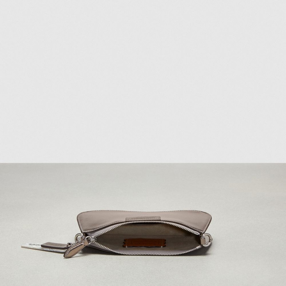 Coach Wavy Baguette Bag In Metallic Coachtopia Leather Cinzentas Metal | COH864767