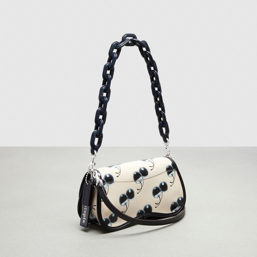 Coach Wavy Dinky Bag In Coachtopia Leather With Cherry Print Pretas Multicoloridas | COH864960