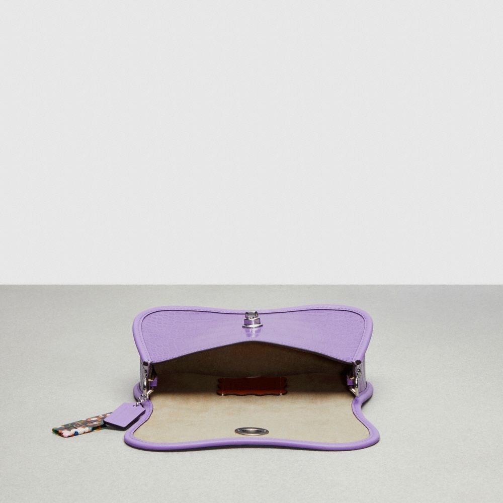 Coach Wavy Dinky Bag In Croc Embossed Coachtopia Leather Roxo | COH864985