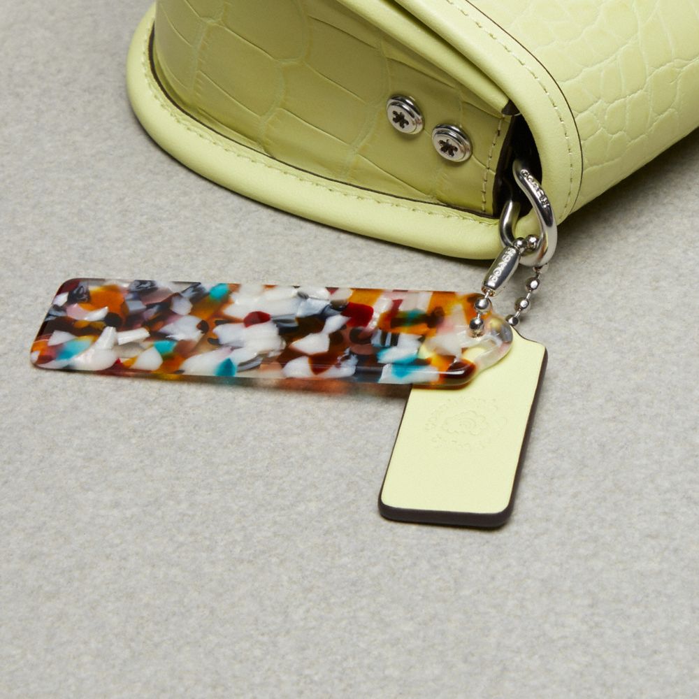 Coach Wavy Dinky Bag In Croc Embossed Coachtopia Leather Luz Verdes | COH864789