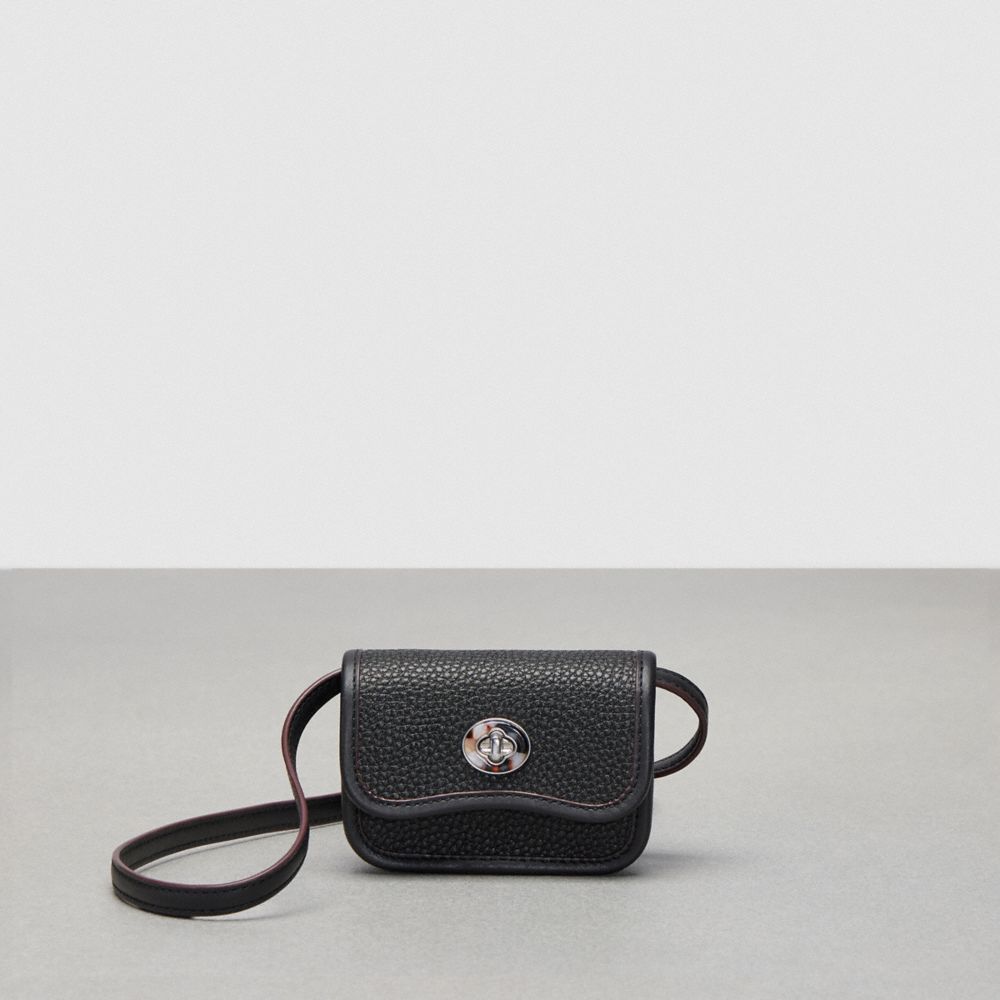 Coach Wavy Wallet With Crossbody Strap Pretas | COH865592