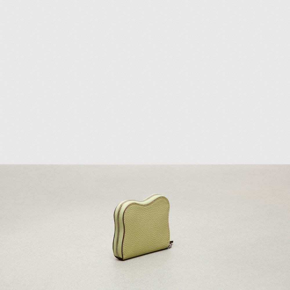 Coach Wavy Zip Around Wallet In Coachtopia Leather Luz Verdes | COH865531
