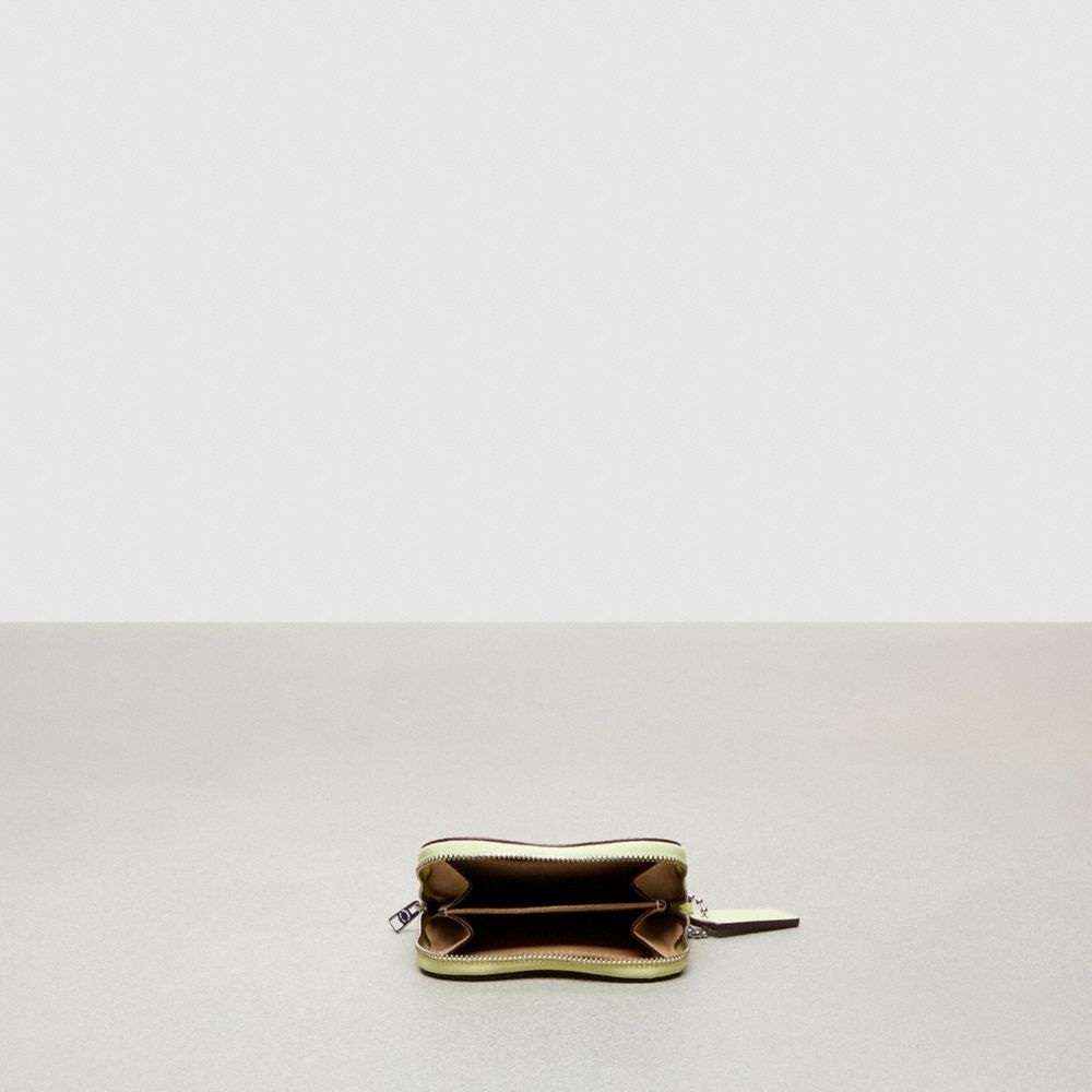 Coach Wavy Zip Around Wallet In Coachtopia Leather Luz Verdes | COH865531