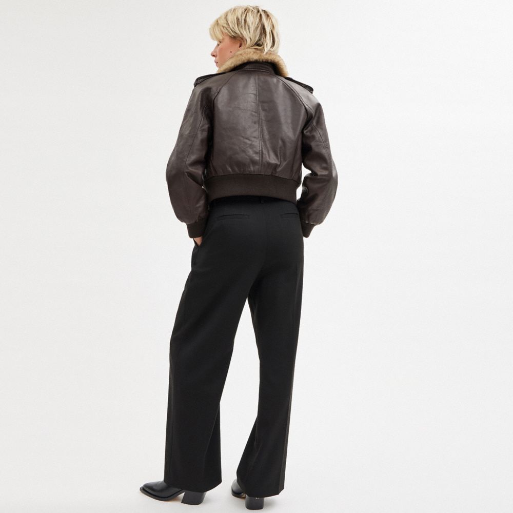 Coach Wide Leg Trousers Pretas | COH866032