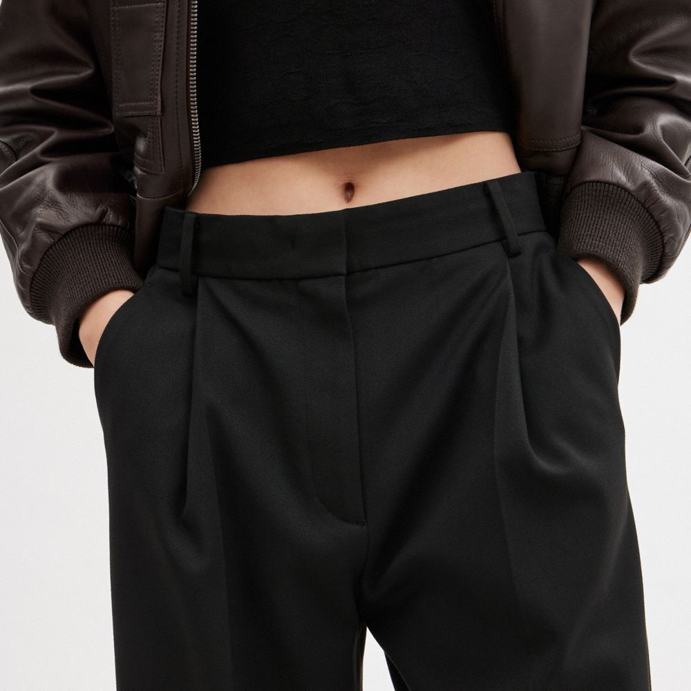 Coach Wide Leg Trousers Pretas | COH866032