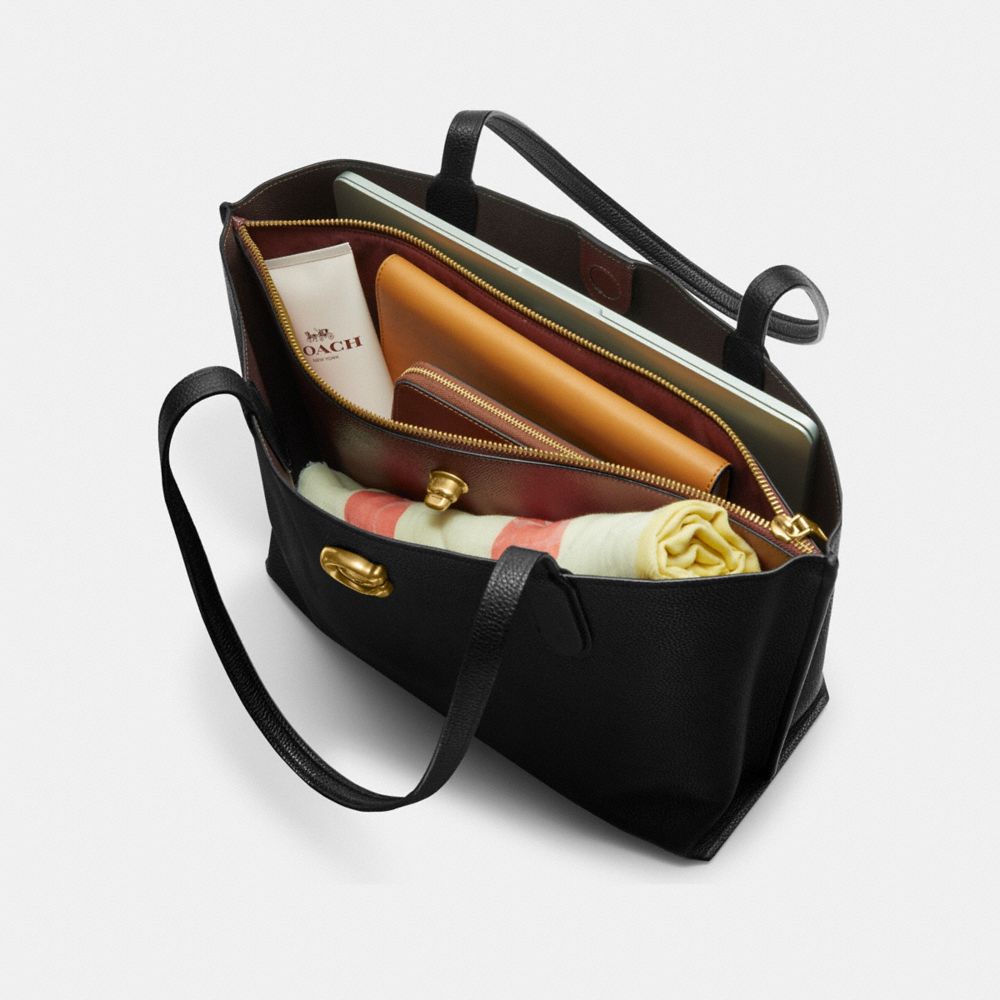 Coach Willow Tote Bag Cinzentas Escuro | COH865015