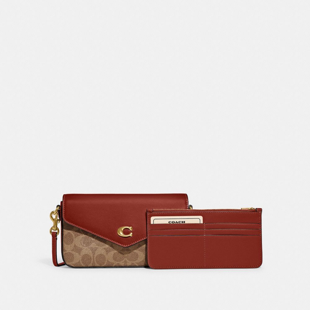 Coach Wyn Crossbody Bag In Signature Canvas Marrom Vermelhas | COH865325