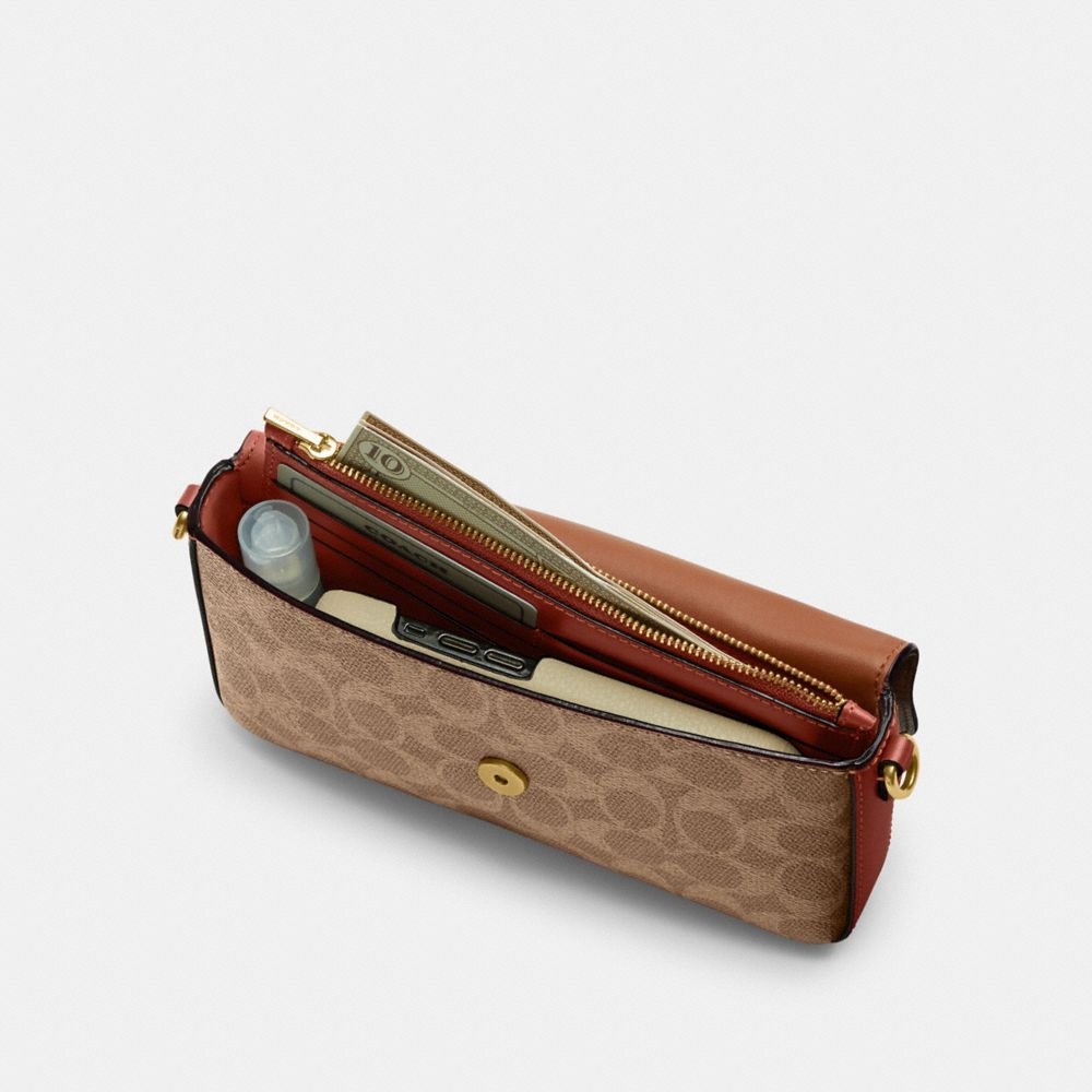 Coach Wyn Crossbody Bag In Signature Canvas Marrom Vermelhas | COH865325