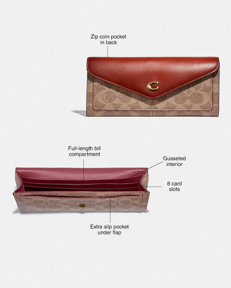 Coach Wyn Small Wallet Prateadas Roxo | COH865545